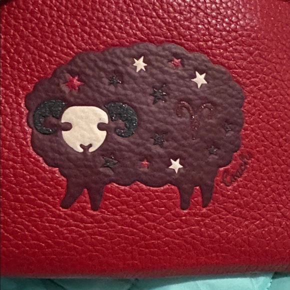 Coach Aries Red Leather Wristlet EUC HTF - Picture 6 of 12